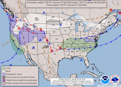 El NWS anunció que se esperan tormentas para lo que queda del jueves y el viernes 7 de febrero en California
