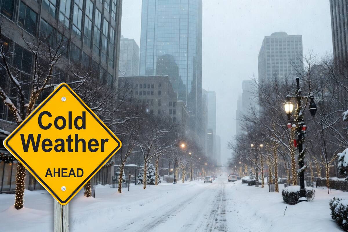 El NWS Chicago advirtió que existe más del 60% de probabilidad de que se registren acumulaciones de nieve superiores a 6 pulgadas (15 centímetros) en numerosas zonas del norte y centro de Illinois
