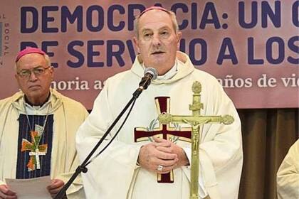 El obispo Jorge Lugones, durante la Semana Social, celebrada en Mar del Plata