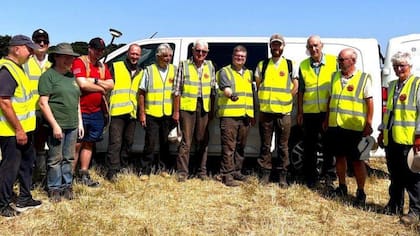 El objeto fue encontrado por un grupo de aficionados el anteúltimo día de excavación.