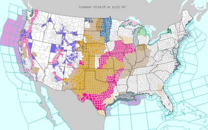 El oeste de Estados Unidos espera la llegada de más nieve en las zonas montañosas, sobre todo durante el viernes y el sábado