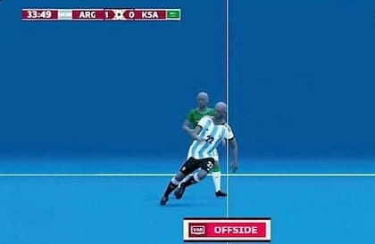 El offside semiautomático por el hombro que anuló el gol de Lautaro Martínez