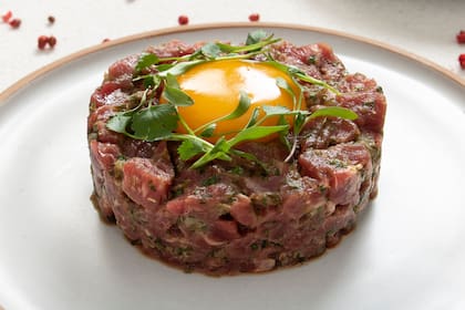 El ojo de bife preparado en un tartar de carne, otra idea de la gente de Asadero para este gran corte.