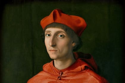 El óleo sobre tabla "El Cardenal", de Rafael, (1510 - 1511), pertenece a la colección del Museo del Prado; está registrado con dos códigos, en sus extremos inferiores