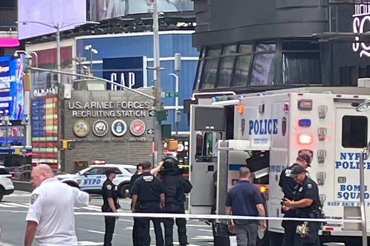 El operativo de la NYPD en Times Square