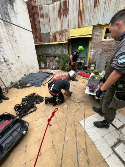El operativo de rescate duró alrededor de una hora de trabajo