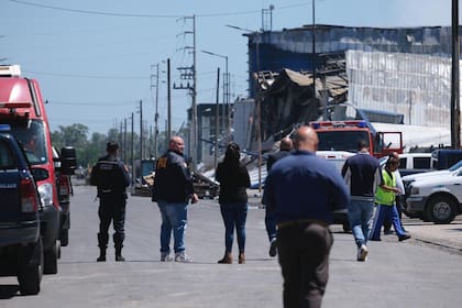 El operativo de seguridad en los alrededores donde se produjo la explosión en Ezeiza