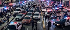 El operativo masivo con decenas de detenidos y 200 autos confiscados en Los Angeles