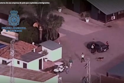 El operativo policial en un campo de polo de Sotogrande