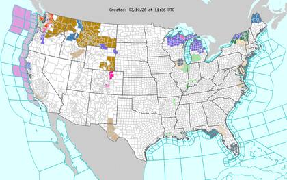 El Pacífico Noroeste continúa bajo un patrón húmedo persistente; el NWS prevé lluvias constantes en valles costeros y acumulaciones de nieve de gran magnitud en las elevaciones altas