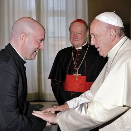 El Padre Guilherme Peixoto y el Papa Francisco