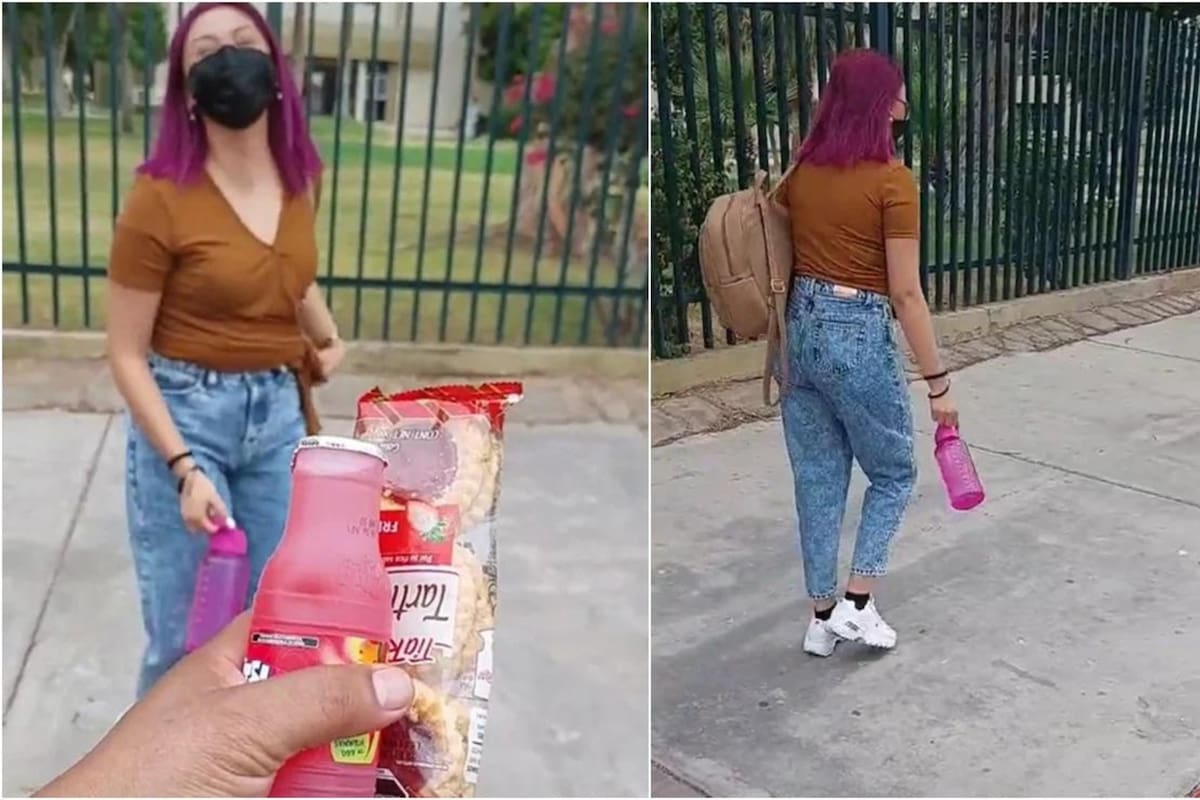 El padre le acercó el almuerzo a su hija y su tierna reacción viralizó las imágenes en todo el mundo