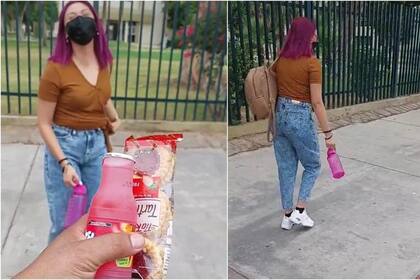 El padre le acercó el almuerzo a su hija y su tierna reacción viralizó las imágenes en todo el mundo