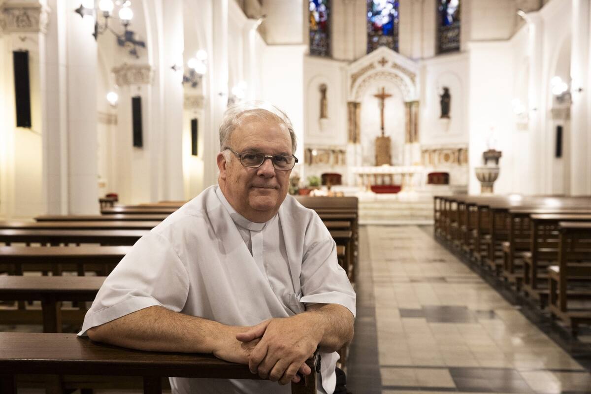 El padre Molero es párroco en Santiago Apóstol, una parroquia ubicada en el barrio porteño de Núñez