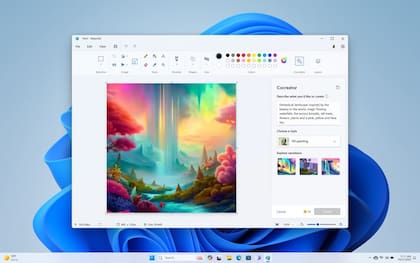 El Paint, renovado con el manejo de capas para una mejor edición de imágenes, permite generar imágenes desde cero con Copilot