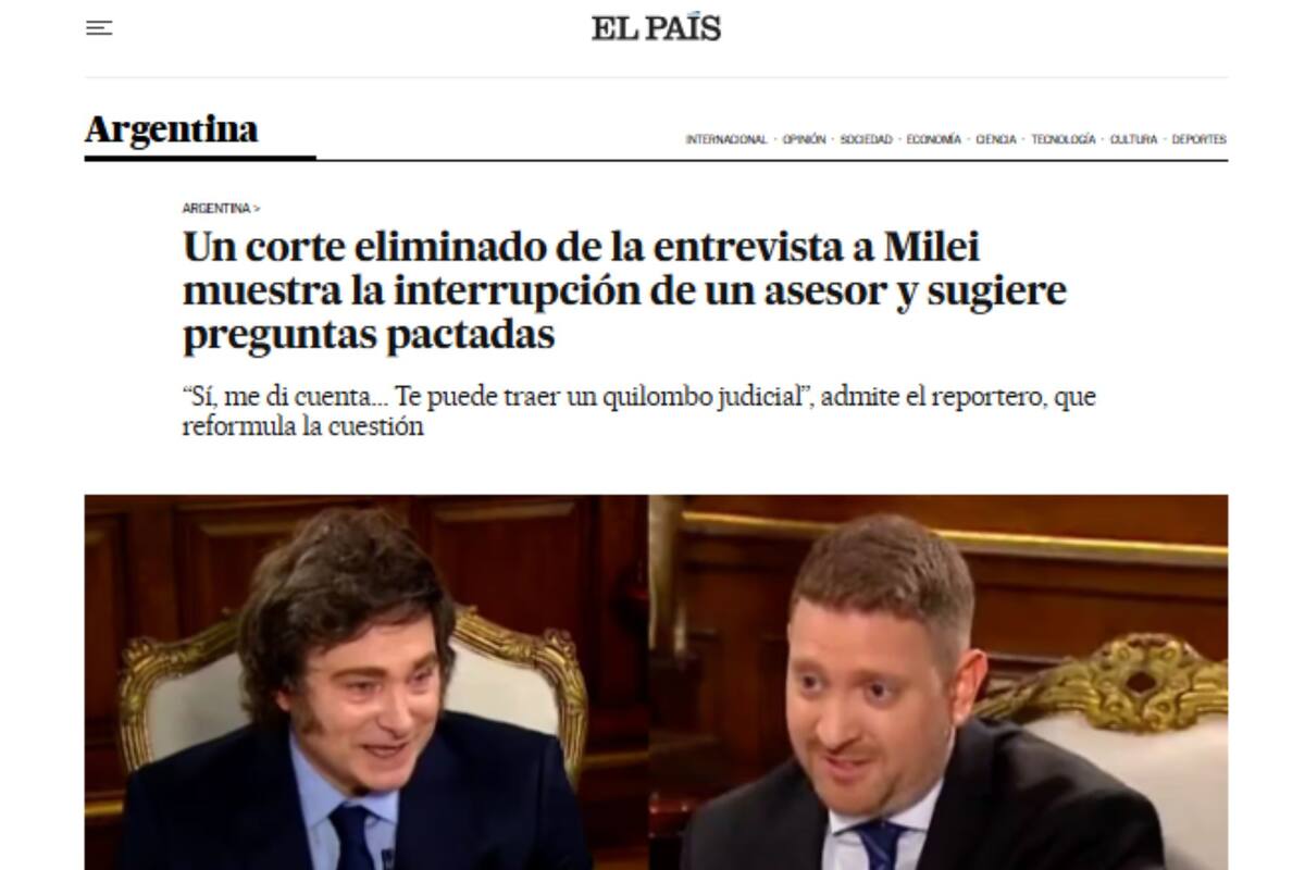 EL PAÍS de España fue uno de los primeros medios en reaccionar