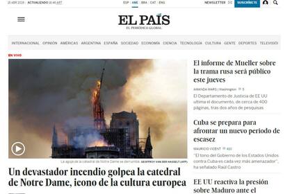 El país de España habla de un incendio "devastador"