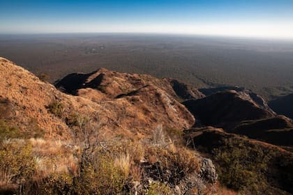 El paisaje inhóspito de las serranías de Pocho.
