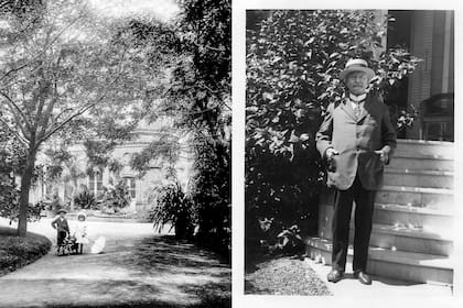 El paisajista Carlos Thays vivió en el Botánico por un tiempo con su familia. En la foto, los hijos de Thays en el jardín