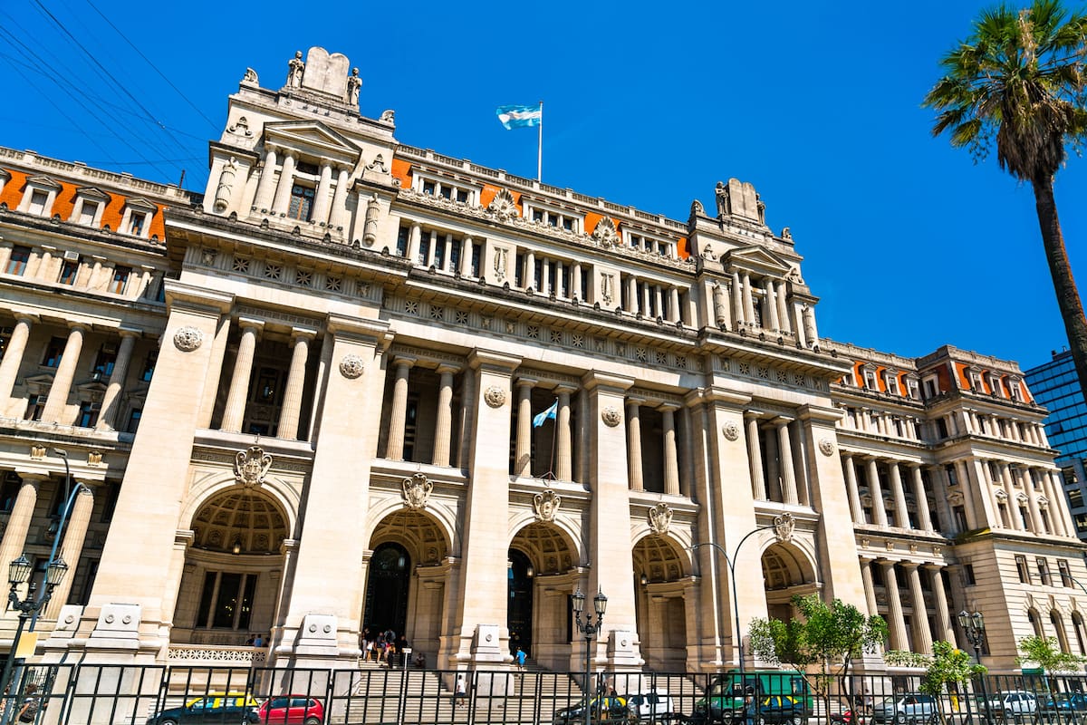 El Palacio de Justicia, sede de la Corte Suprema en la ciudad de Buenos Aires