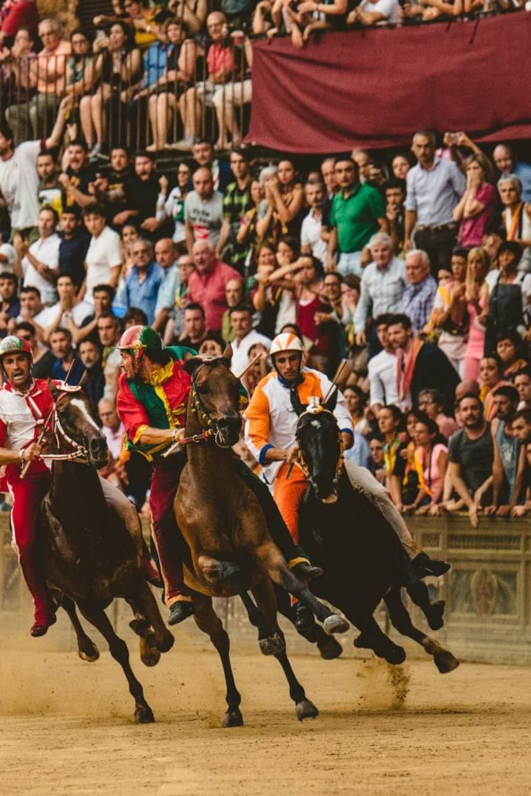 El palio de Siena tiene lugar cada 16 de agosto. Gentileza Consorzio per la Tutela del Palio de Siena.