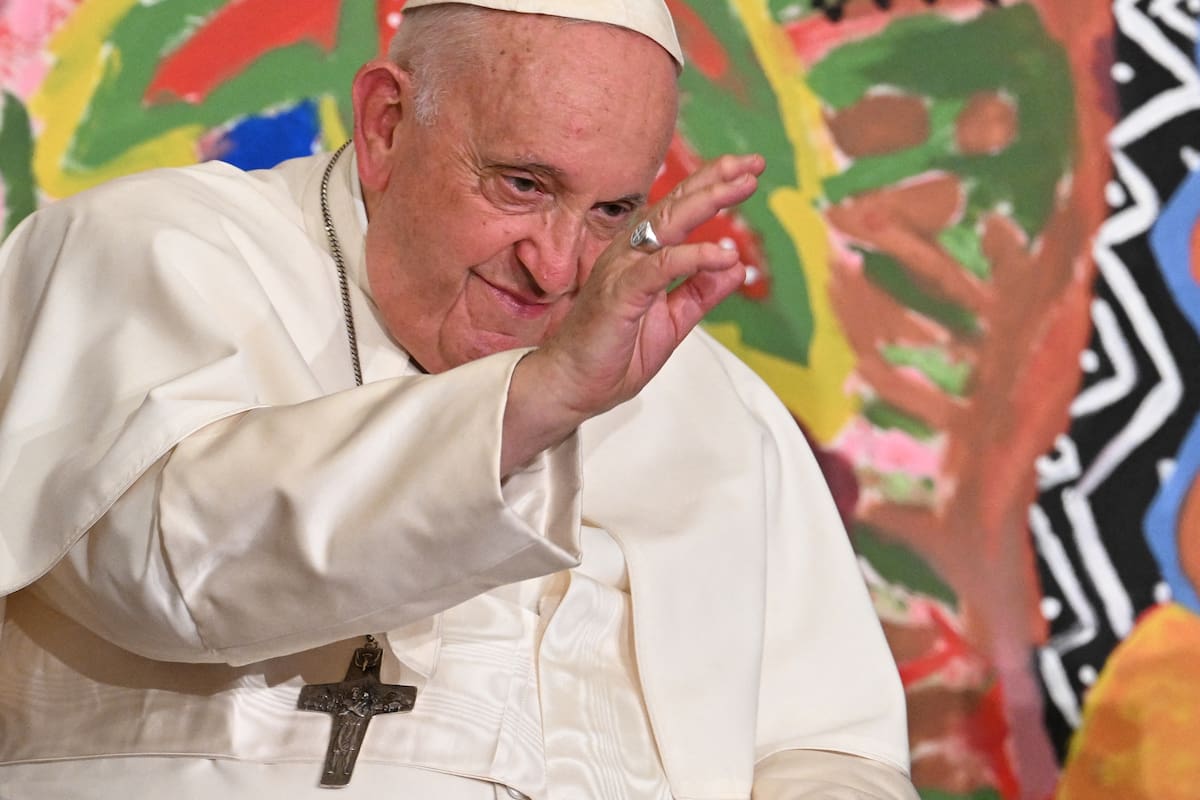 El Papa, durante la conferencia organizada por Scholas Occurrentes