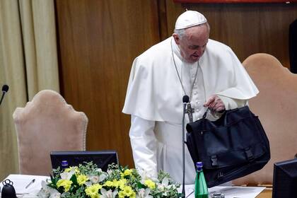 El Papa, durante la jornada de la cumbre en el Vaticano