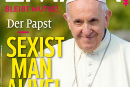 El Papa, en la portada de la revista Emma, de Alemania