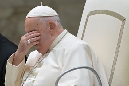 El papa Francisco, en la audiencia general de este miércoles en el Vaticano. (Tiziana FABI / AFP)