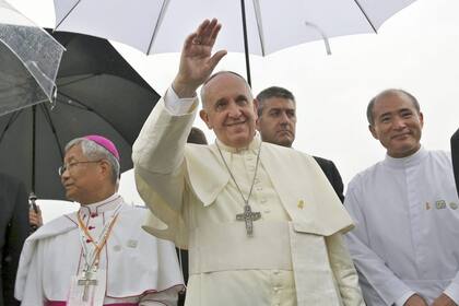 El papa Francisco en su visita oficial a Corea del Sur