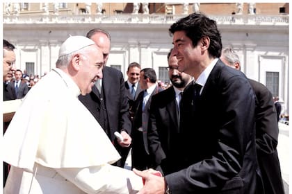 El Papa Francisco y Alejandro Slokar en un encuentro en el Vaticano