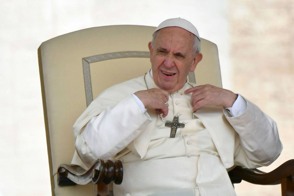 El Papa, hoy, durante la audiencia general de los miércoles
