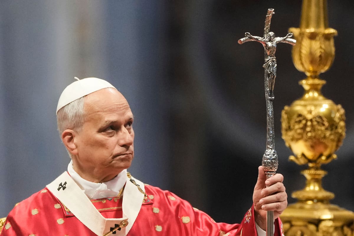 El papa León XIV en la basílica de San Pedro del Vaticano, el domingo pasado