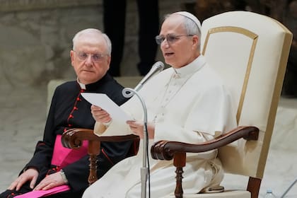 El papa León XIV, en una audiencia en el Vaticano