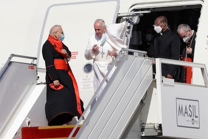 El Papa, en su llegada a Irak