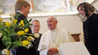 El Papa recibió en 2017 a la reina Máxima