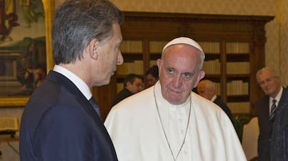 El Papa y Macri durante el encuentro en febrero de éste año