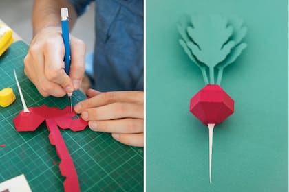El papercraft consiste en diseños de figuras en papel.