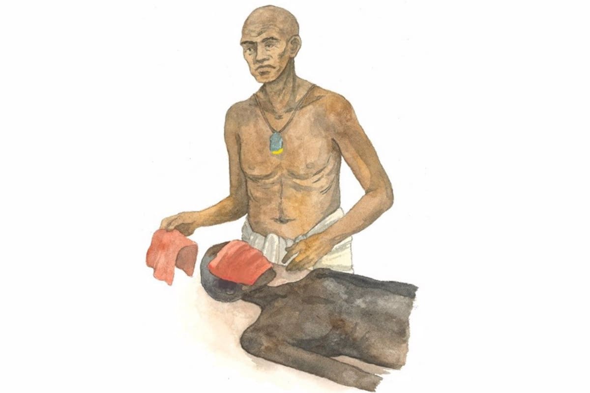 El papiro contiene nuevas evidencias del procedimiento de embalsamamiento del rostro del difunto, donde el rostro se cubre con un trozo de lino rojo y sustancias aromáticas