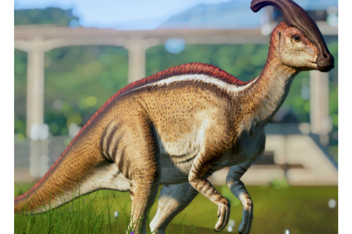 El Parasaurolophus pico de pato lucía una cresta alargada en forma de tubo en su cabeza que contenía una red interna de vías respiratorias
