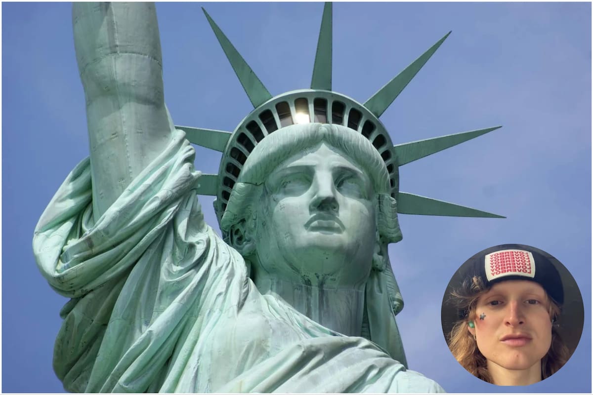 El parecido de un joven con la Estatua de la Libertad se hizo viral en las redes sociales