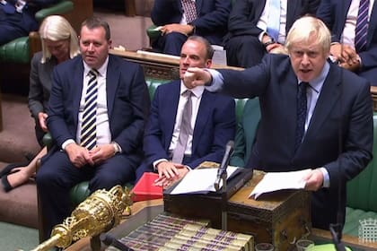 Johnson, en el Parlamento británico, que está reunido en una sesión clave para el futuro del divorcio con la UE