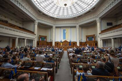 El Parlamento ucraniano, con sede en Kiev, durante una sesión legislativa (Archivo)