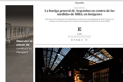 El paro general de Argentina en los medios del mundo