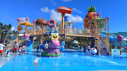 El parque Aqua Nick, inspirado en los personajes de Nickelodeon, en la Riviera Maya