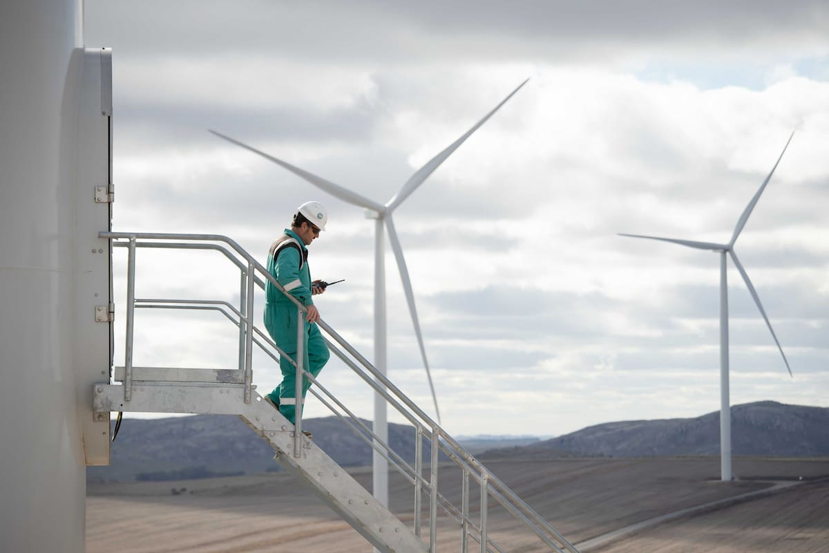 El parque eólico Los Teros, en Azul