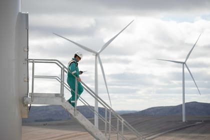 El parque eólico Los Teros, en Azul