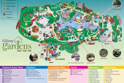 El parque Gilroy Gardens ofrece muchas atracciones para que sus visitantes disfruten