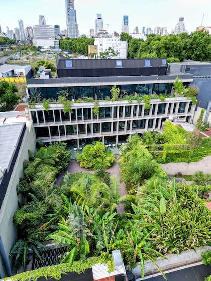 El parque que ofrece un coworking en Palermo