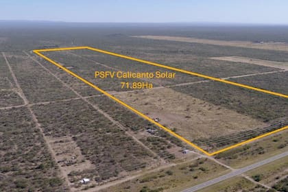El Parque Solar Calicanto se emplazará en un terreno de 71,9 hectáreas en la provincia de San Luis